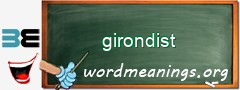 WordMeaning blackboard for girondist